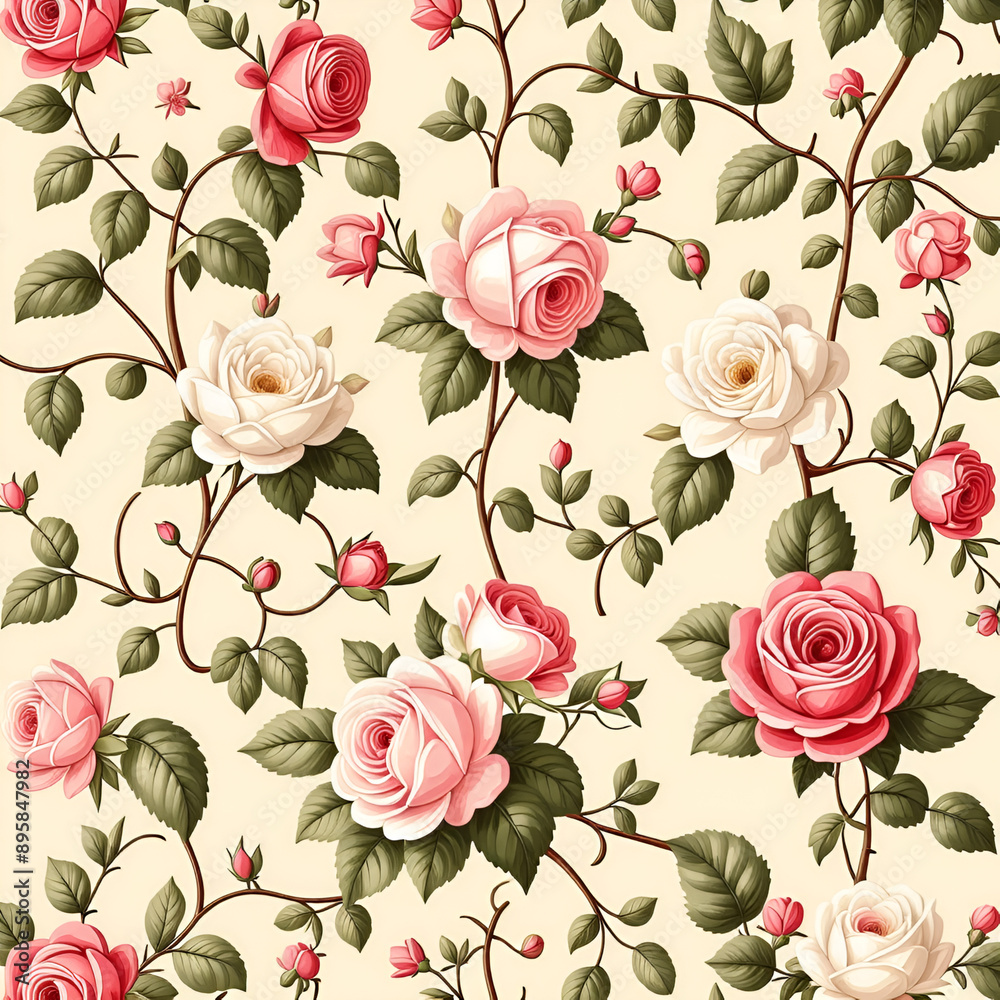 seamless pattern with flowers
