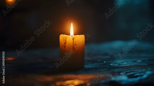 Beautiful wallpaper of a wax candle that is glowing.