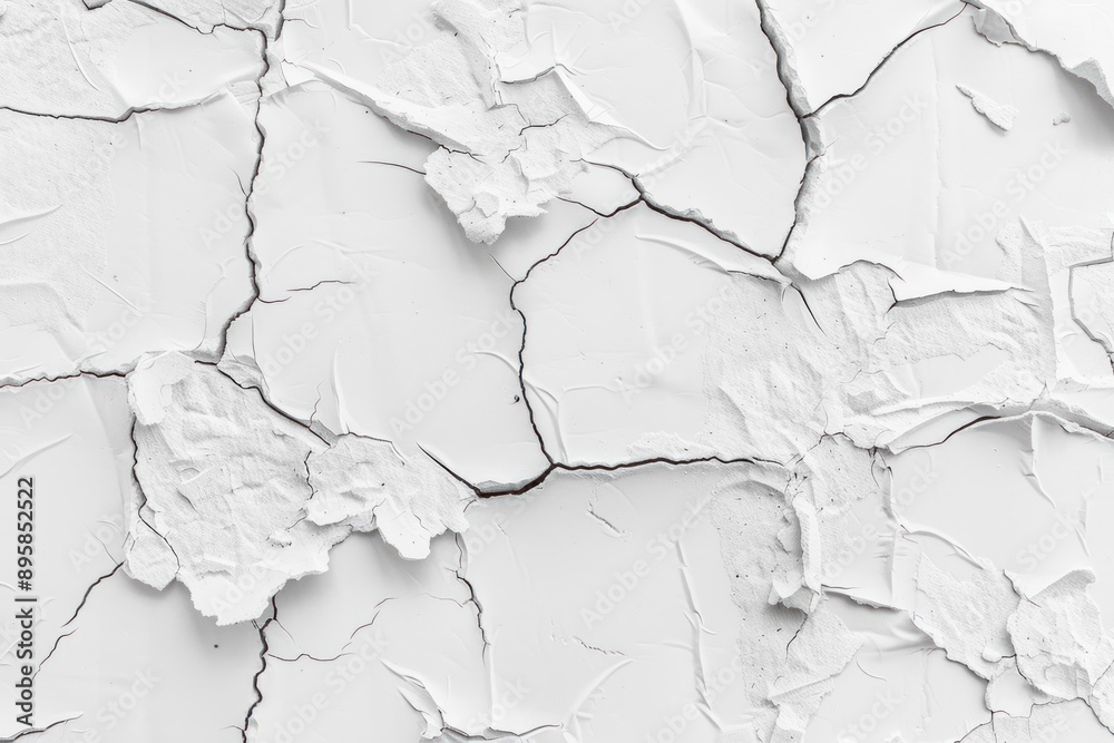 Ethereal White Cracked Texture Underlying Themes of Fragility and Decay - Generative AI Ethereal White Cracked Texture Underlying Themes of Fragility and Decay - Generative AI