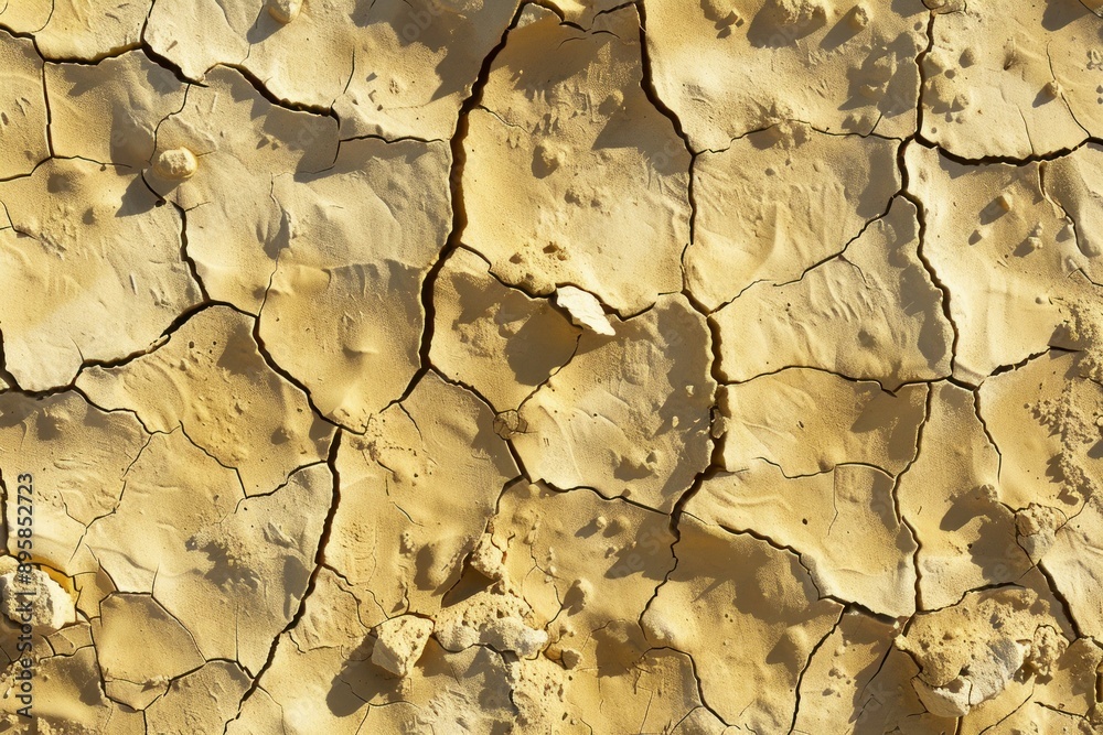 Golden Cracked Earth Under Sunlight - A Stark Reminder of Climate Urgency - Generative AI Golden Cracked Earth Under Sunlight - A Stark Reminder of Climate Urgency - Generative AI