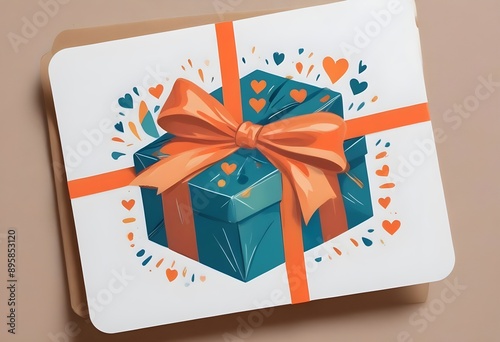 Happy international friendship day greeting card with beautiful style, Generative AI. Happy Friendship Day Greeting Card tied with ribbon.
