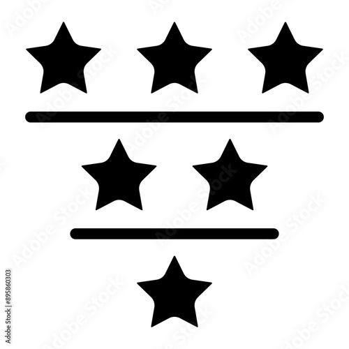 Stars icon Vector. Stars customer product rating review icon for apps and websites.