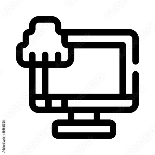 network adapter line icon