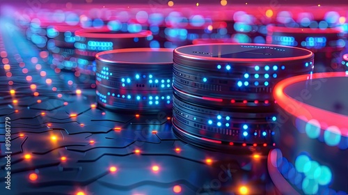 A visualization of data replication between primary and secondary databases, ensuring data availability and redundancy