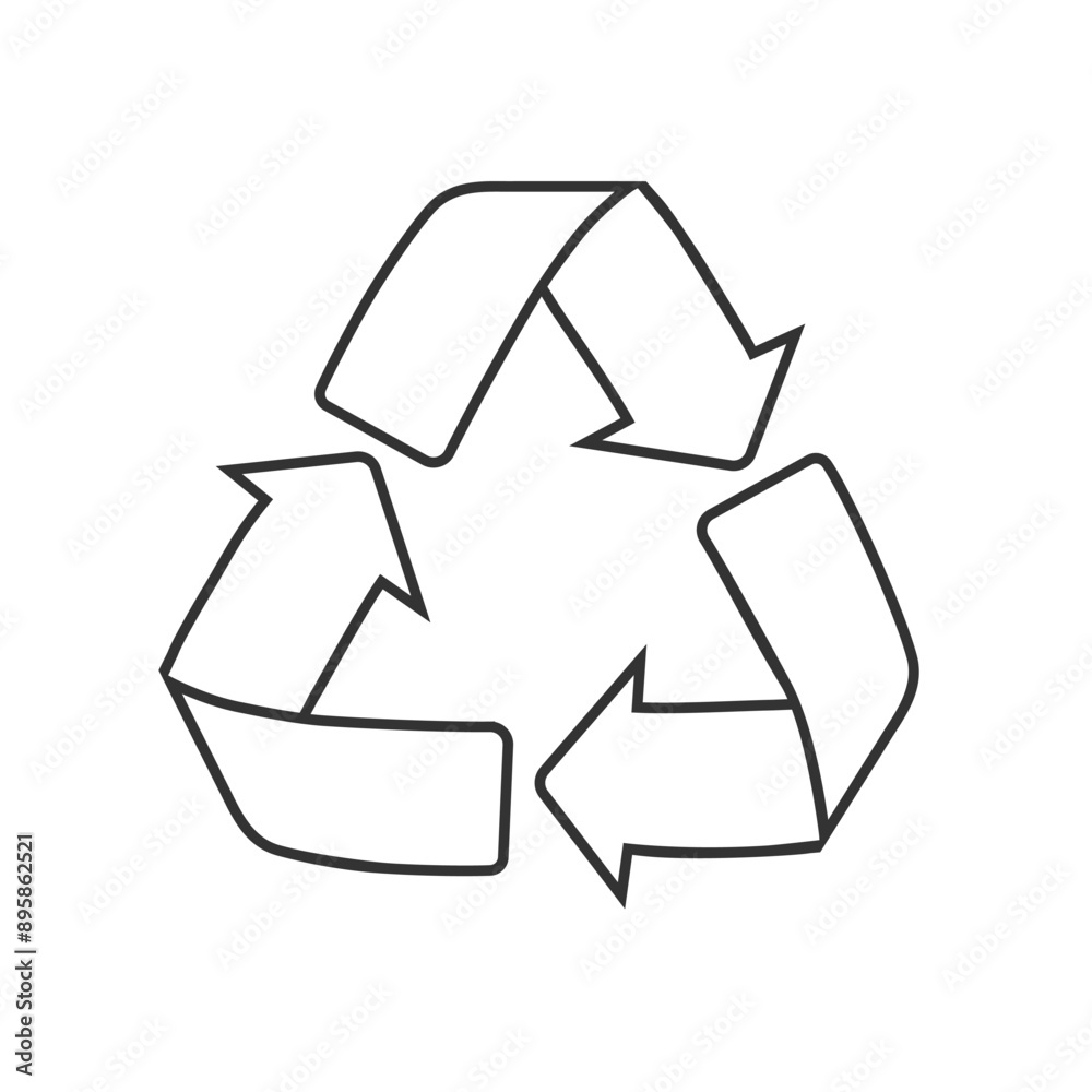 Recycle sign Vector icon. Trash symbol. Eco bio waste concept. Arrow sign isolated on white, flat design for web, website Recycle sign Vector icon. Trash symbol. Eco bio waste concept. Arrow sign isolated on white, flat design for web, website