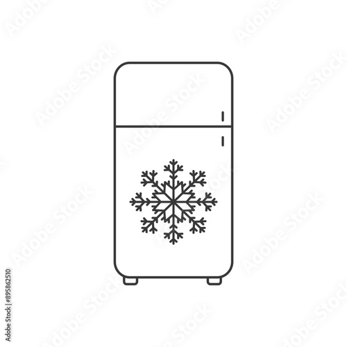 Refrigerator vector icon. Frig flat sign design. Freezer symbol pictogram. Frig icon. Refrigerator sign