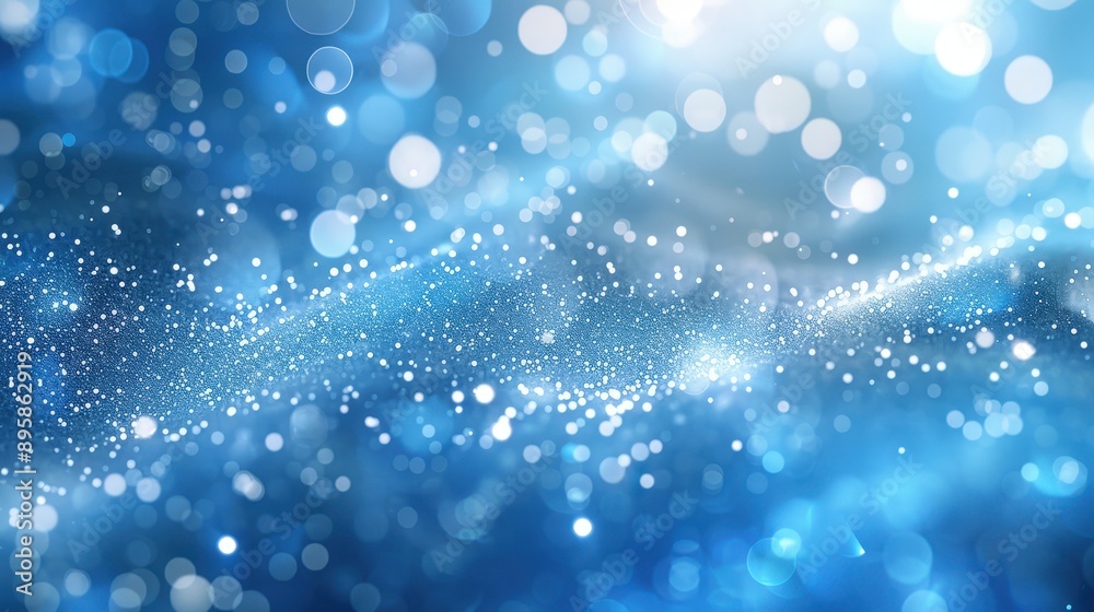 Sparkling Winter Wonderland - Mesmerizing Blue Bokeh Backdrop Sparkling Winter Wonderland - Mesmerizing Blue Bokeh Backdrop