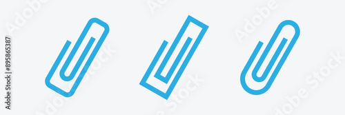 Paper clip icon. Minimal Paper Clip Icon Illustration Design.
