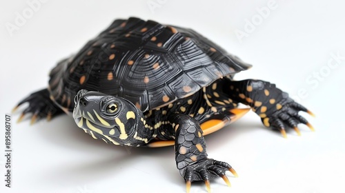 Black and Yellow Spotted Turtle, Realistic Image