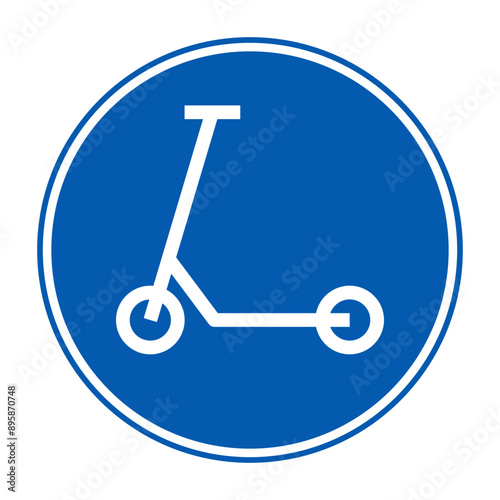 Scooter lane icon, road sign