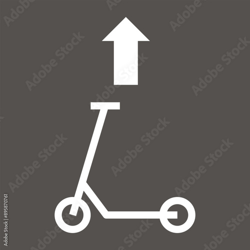 Scooter lane icon, road marking