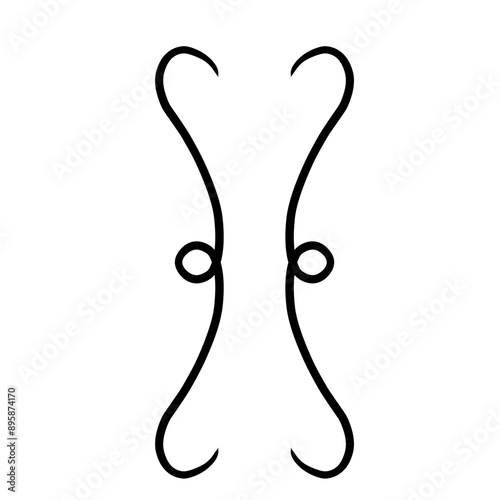 Hand drawn bracket, parenthesis element.