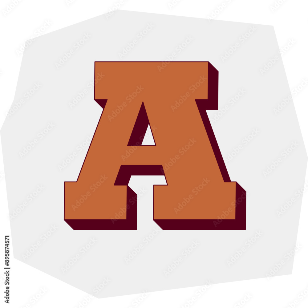 Fototapeta premium Retro Scrapbook Cutout Alphabet