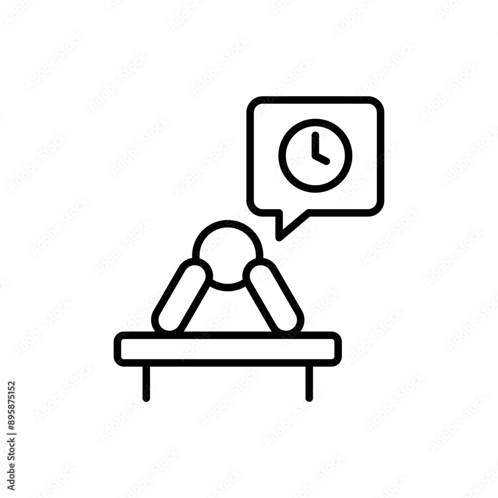 Waiting outline icons, minimalist vector illustration ,simple transparent graphic element .Isolated on white background Waiting outline icons, minimalist vector illustration ,simple transparent graphic element .Isolated on white background