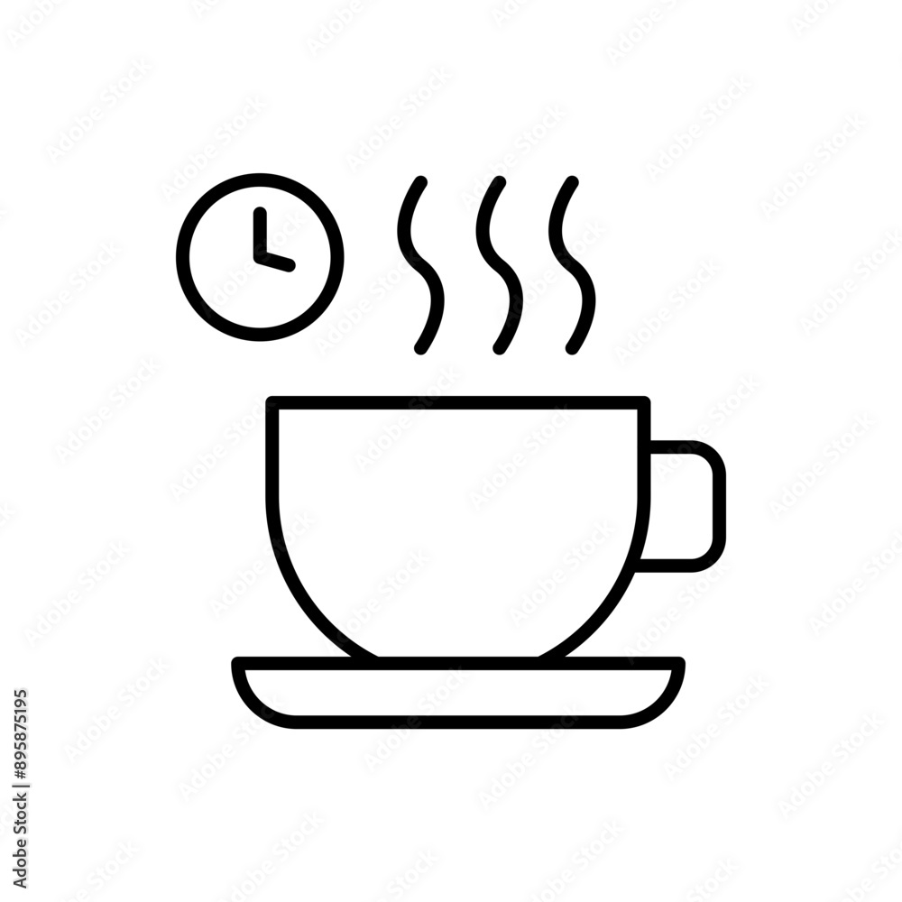 Waiting morning outline icons, minimalist vector illustration ,simple transparent graphic element .Isolated on white background Waiting morning outline icons, minimalist vector illustration ,simple transparent graphic element .Isolated on white background
