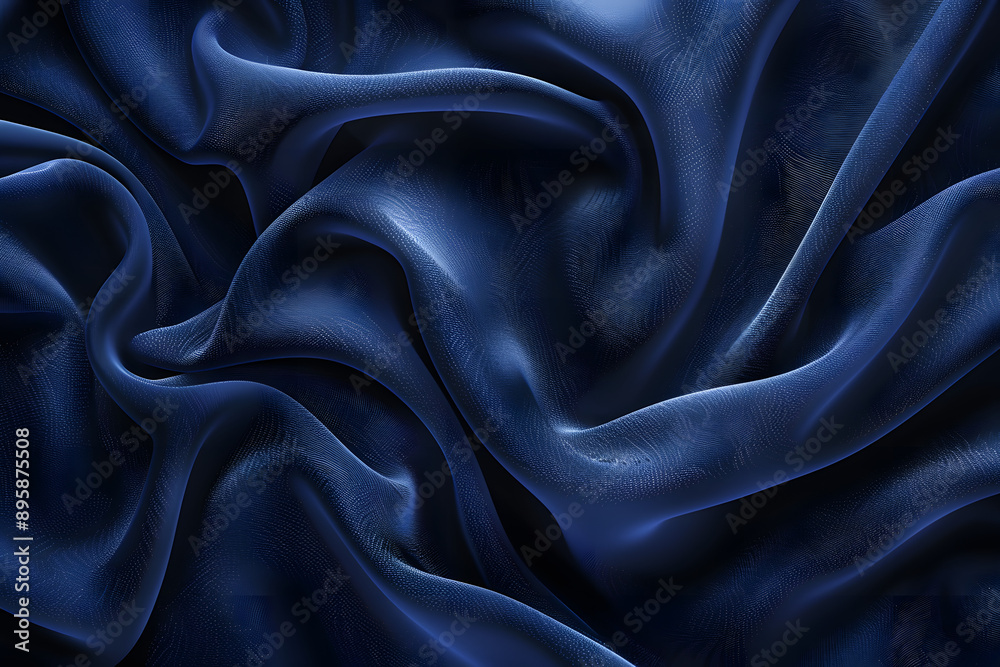 Fototapeta premium High-Resolution Seamless Blue Silk Fabric Texture Background for Design Projects