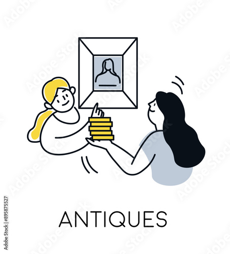 People trading antiques representing investment