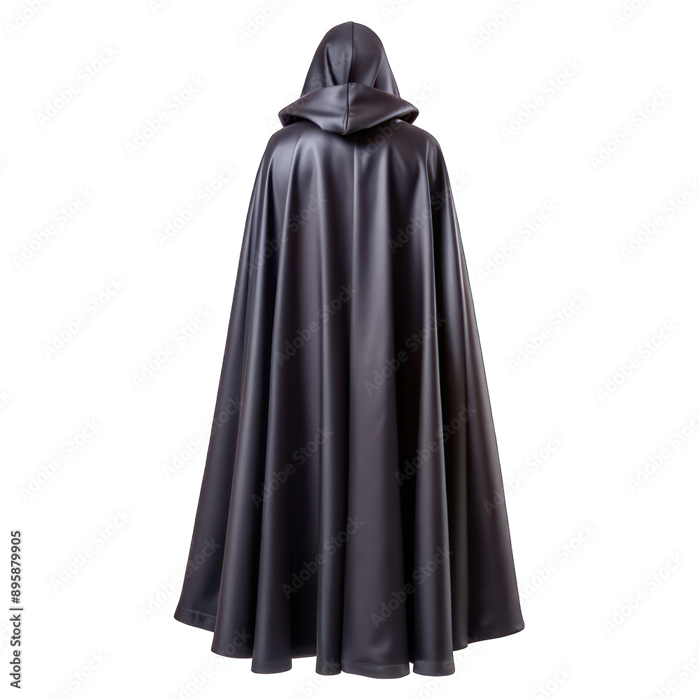 Black cape back view isolated on transparent background Black cape back view isolated on transparent background