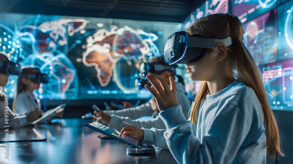 Children Experiencing Virtual Reality in Classroom While Exploring Digital Maps and Innovation Technologies Children Experiencing Virtual Reality in Classroom While Exploring Digital Maps and Innovation Technologies