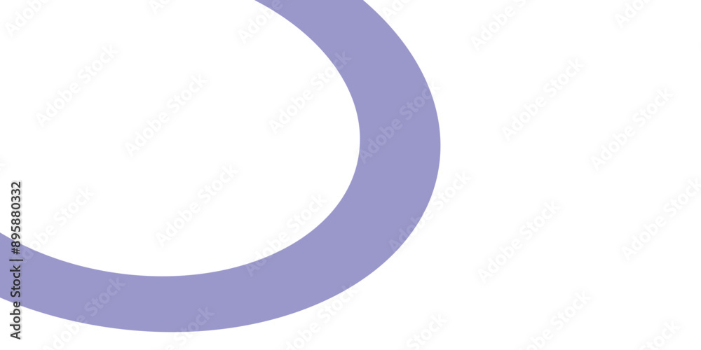 Abstract minimalist background with a single purple curved line in the form of a semicircle.