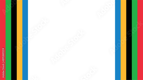 Colored lines. Multicolored lines on a white background. Banner with colored straight lines