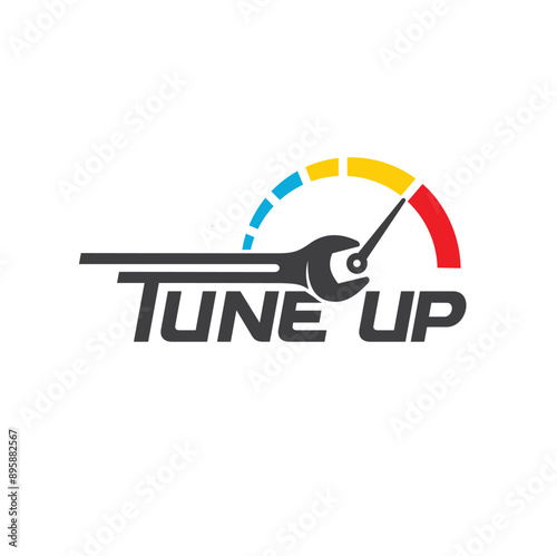 illustration of tune up, automotive, vector art.