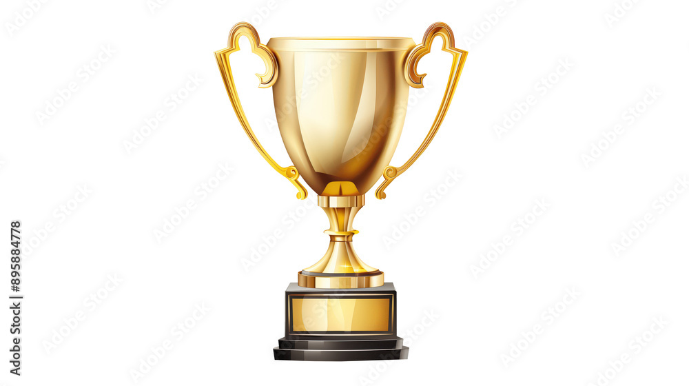 Golden trophy isolated on transparent background Golden trophy isolated on transparent background