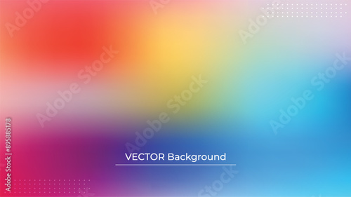 Wallpaper Mural Smooth and blurry colorful gradient mesh background. Modern bright rainbow colors. Easy editable soft colored vector banner template. Premium quality Torontodigital.ca