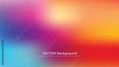 Wallpaper Mural Smooth and blurry colorful gradient mesh background. Modern bright rainbow colors. Easy editable soft colored vector banner template. Premium quality Torontodigital.ca