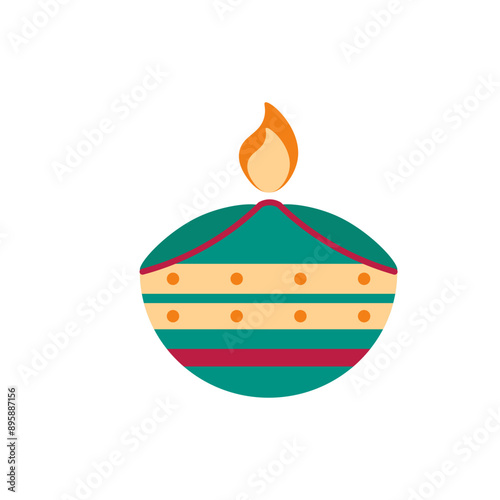 Diawali Candle Illustration