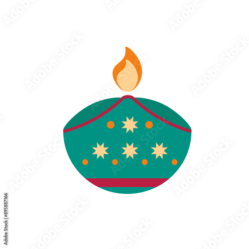 Diawali Candle Illustration