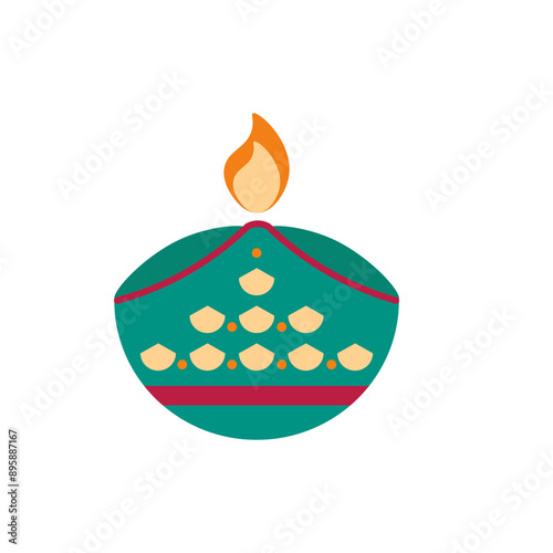 Diawali Candle Illustration