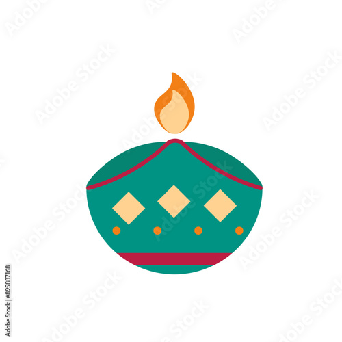Diawali Candle Illustration