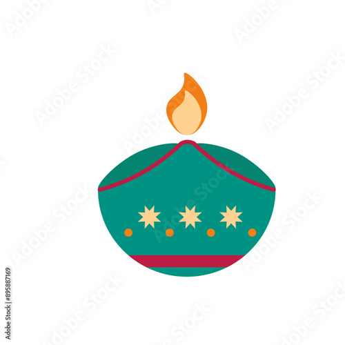 Diawali Candle Illustration
