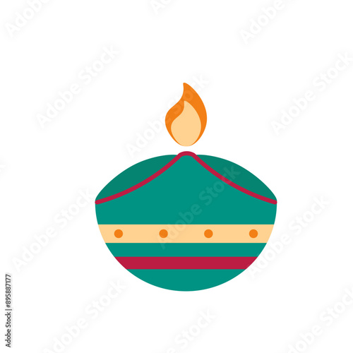Diawali Candle Illustration