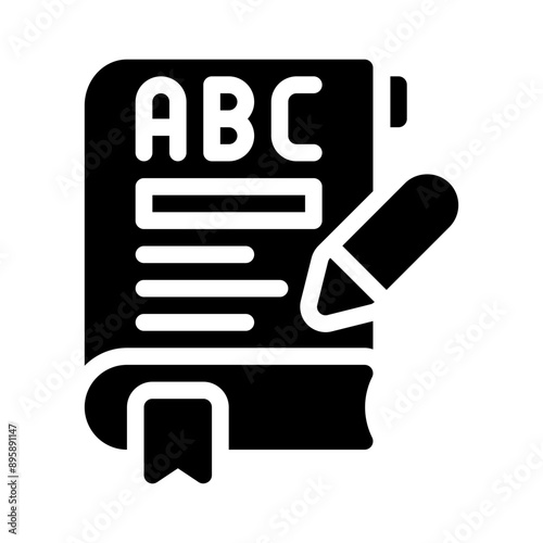 textbooks glyph icon