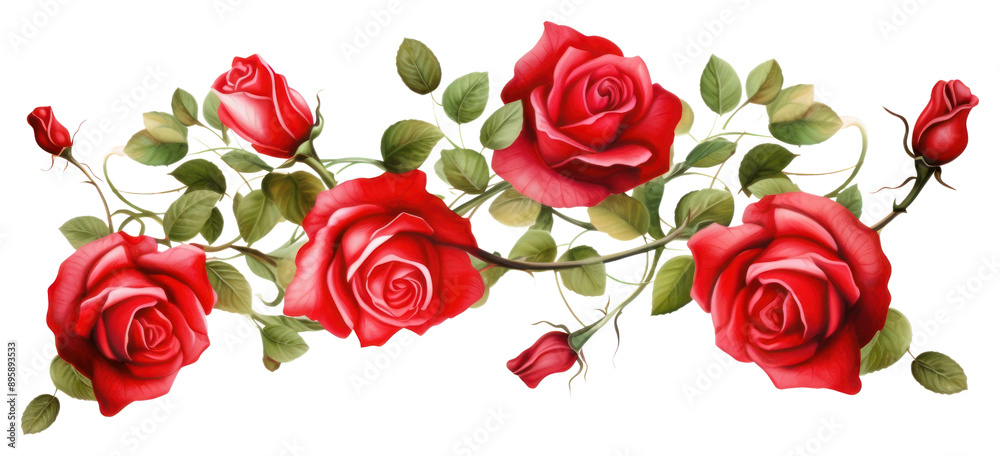 PNG Elegant red roses floral illustration PNG Elegant red roses floral illustration