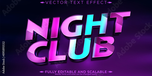 Music synth wave text effect, editable retro and neon text style