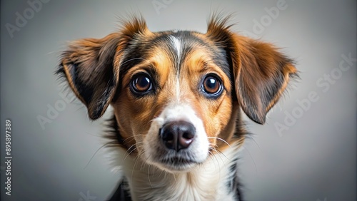 Close-up of a cute dog looking directly at the camera, pet, animal, canine, furry, adorable, domestic, portrait, loyal, companion photo