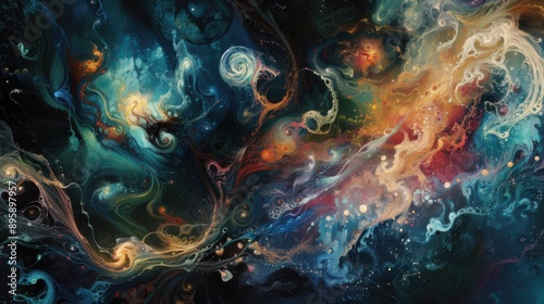 Abstract Cosmic Swirls photo