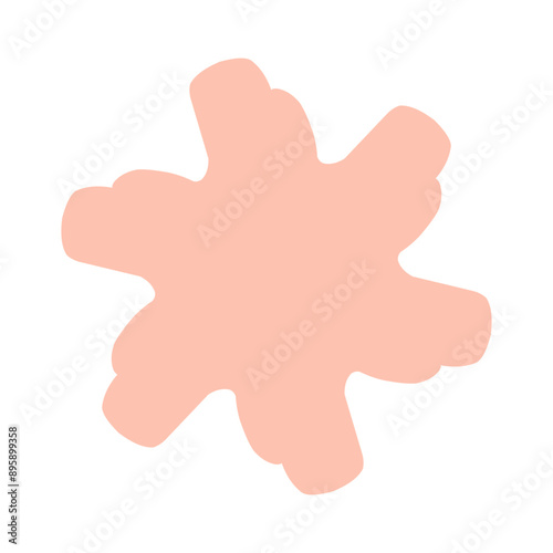 Abstract flowers. Spring flora. Flat vector illustration on white background