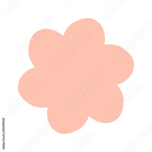 Abstract flowers. Spring flora. Flat vector illustration on white background