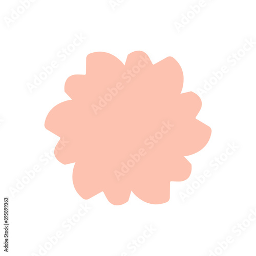 Abstract flowers. Spring flora. Flat vector illustration on white background