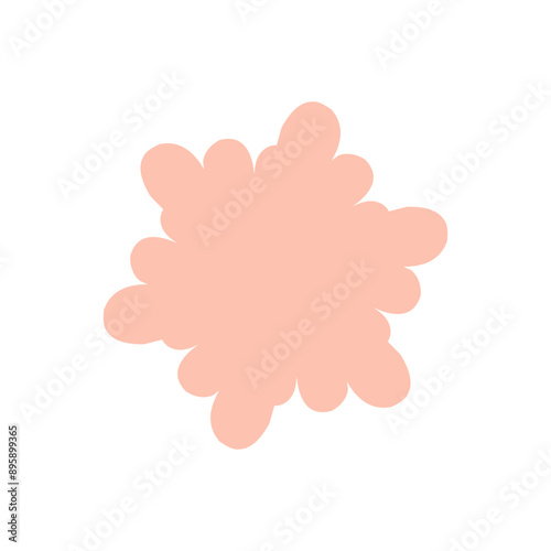 Abstract flowers. Spring flora. Flat vector illustration on white background