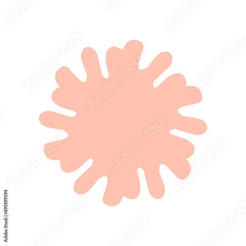 Abstract flowers. Spring flora. Flat vector illustration on white background