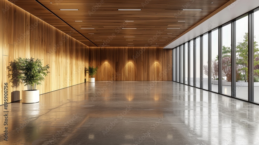 Minimalist and Modern Wooden Interior Design with Large Windows Minimalist and Modern Wooden Interior Design with Large Windows