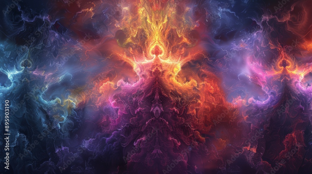 Enigmatic Dark Fusion: Abstract Fantasy Horror Background Enigmatic Dark Fusion: Abstract Fantasy Horror Background