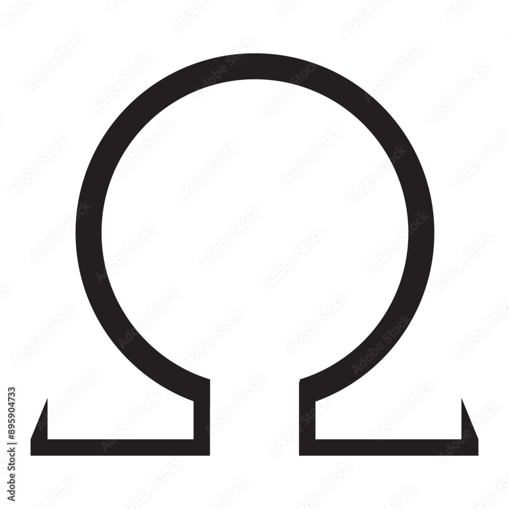 Omega icon silhouette vector art. vector illustration. EPS 10/AI Omega icon silhouette vector art. vector illustration. EPS 10/AI