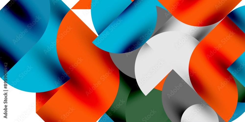 Shadow effect shiny circles and round triangles geometric modern art. Vector Illustration For Wallpaper, Banner, Background, Card, Book Illustration, landing page Shadow effect shiny circles and round triangles geometric modern art. Vector Illustration For Wallpaper, Banner, Background, Card, Book Illustration, landing page