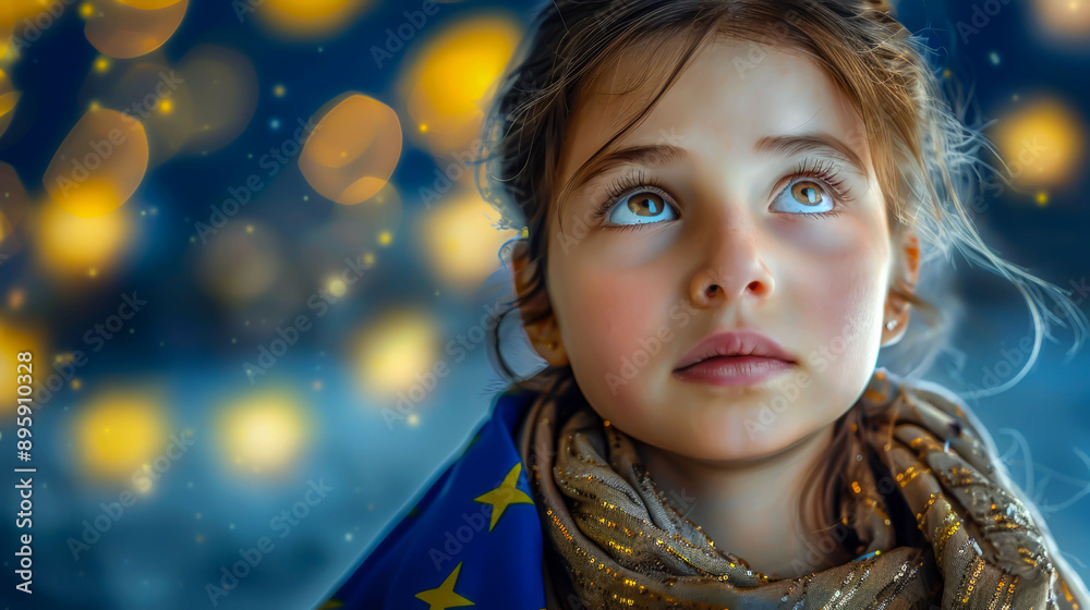 The flag of the European Union and dreams of unity and solidarity. The flag of the European Union and dreams of unity and solidarity.